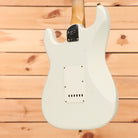 Fender Custom Shop Limited Postmodern Stratocaster relic aged Olympic White electric guitar with single-coil pickups