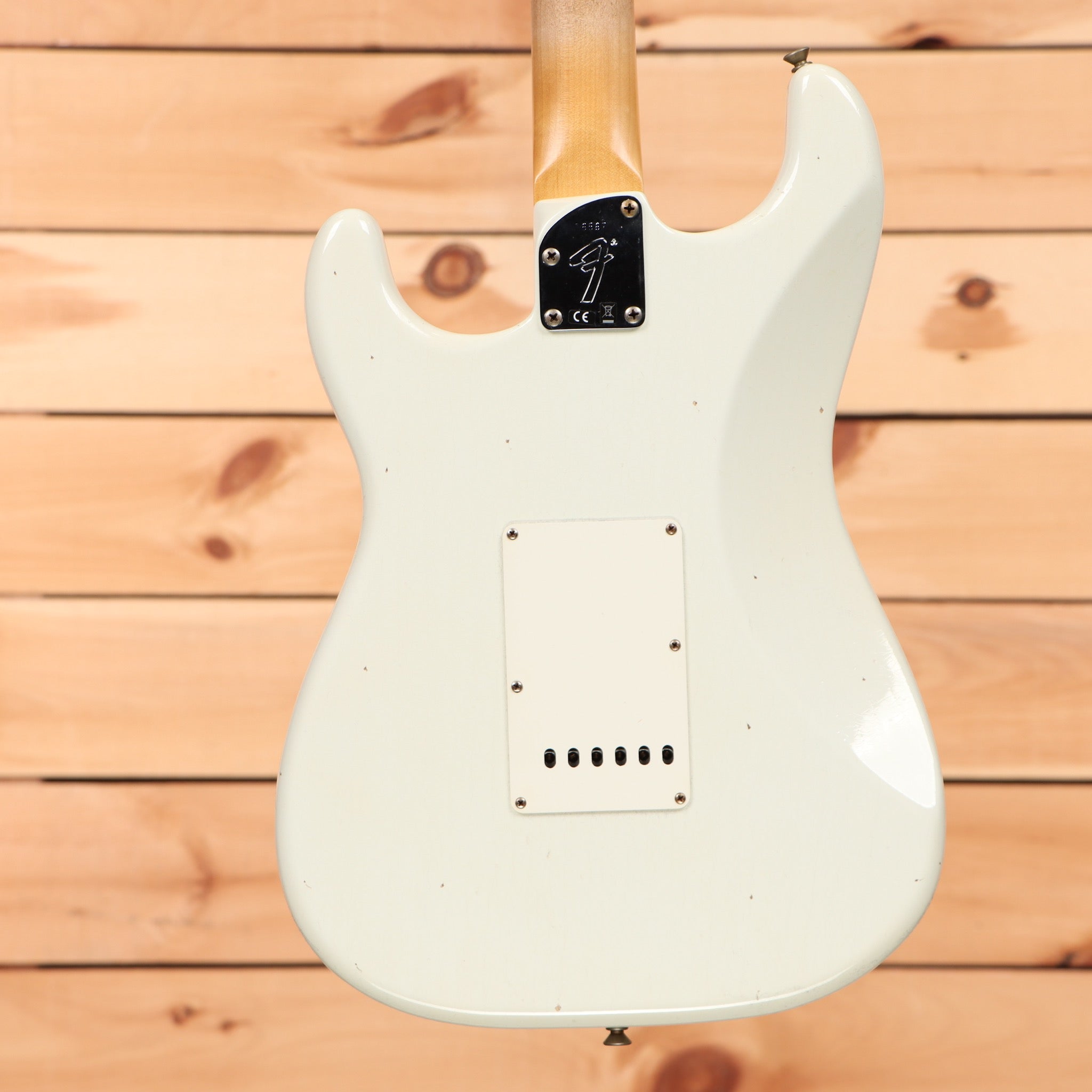 Fender Custom Shop Limited Postmodern Stratocaster relic aged Olympic White electric guitar with single-coil pickups