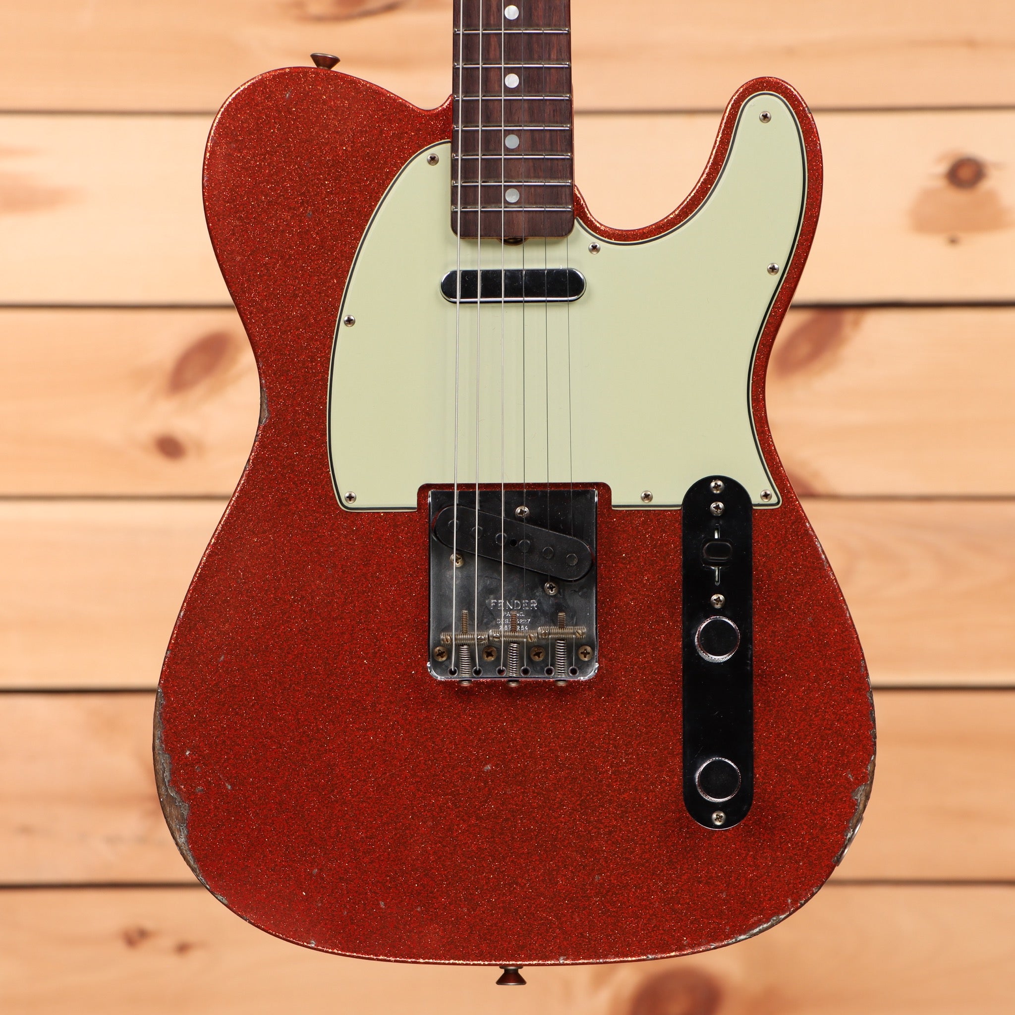 Fender Custom Shop 1964 Telecaster Relic electric guitar Aged Orange Sparkle single-coil pickups