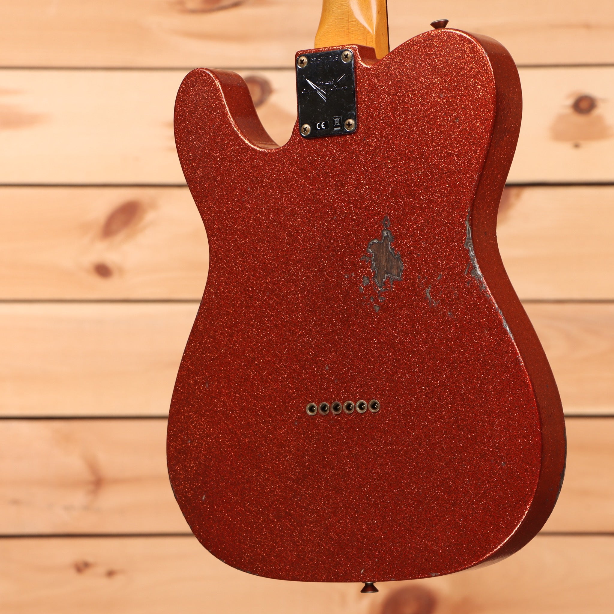 Fender Custom Shop 1964 Telecaster Relic electric guitar aged Orange Sparkle with single-coil pickups