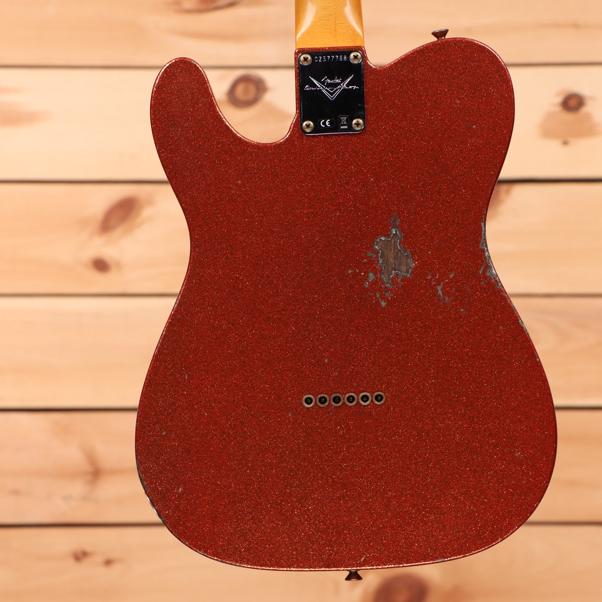 Fender Custom Shop 1964 Telecaster Relic electric guitar Aged Orange Sparkle with single-coil pickups