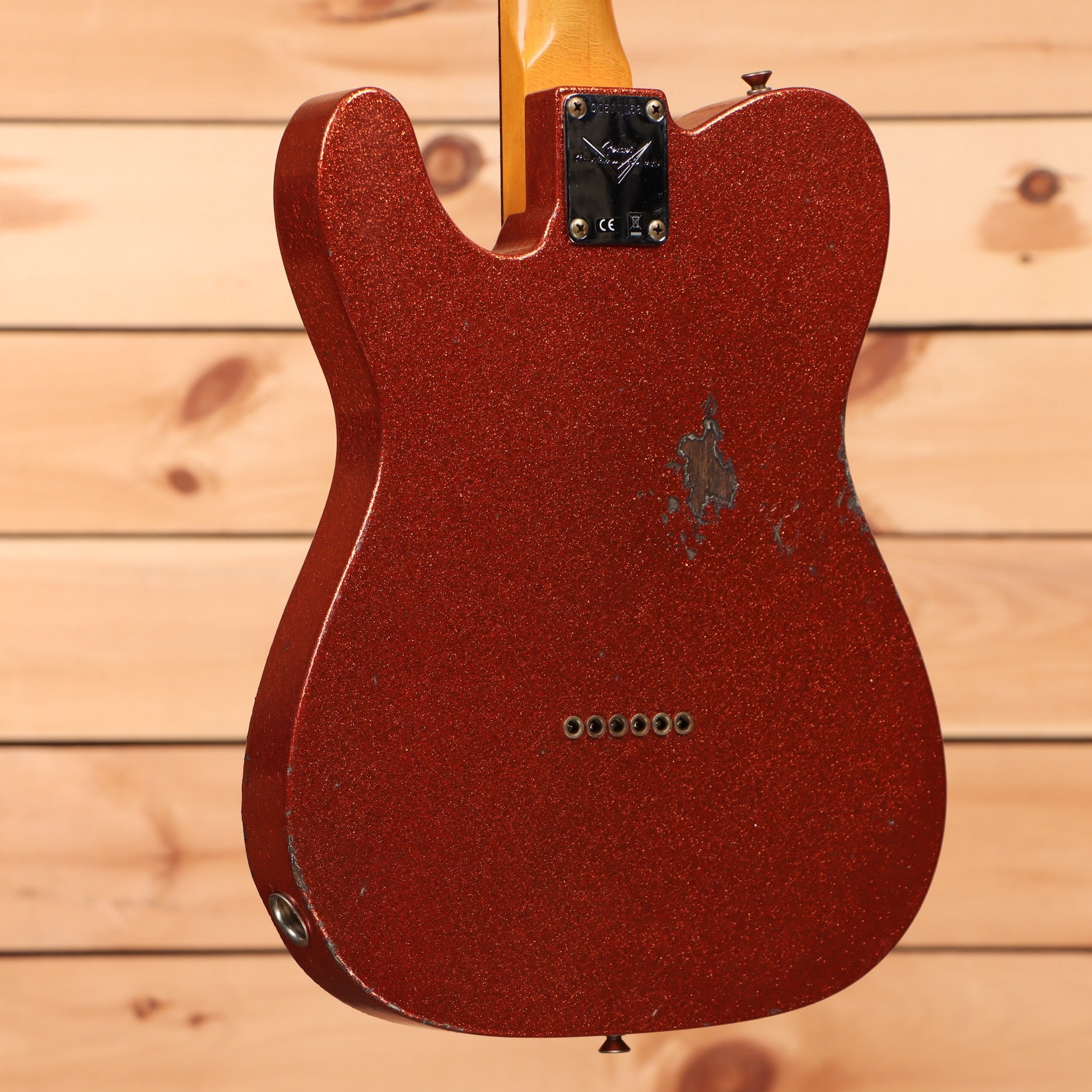 Fender Custom Shop 1964 Telecaster Relic electric guitar aged orange sparkle with single-coil pickups