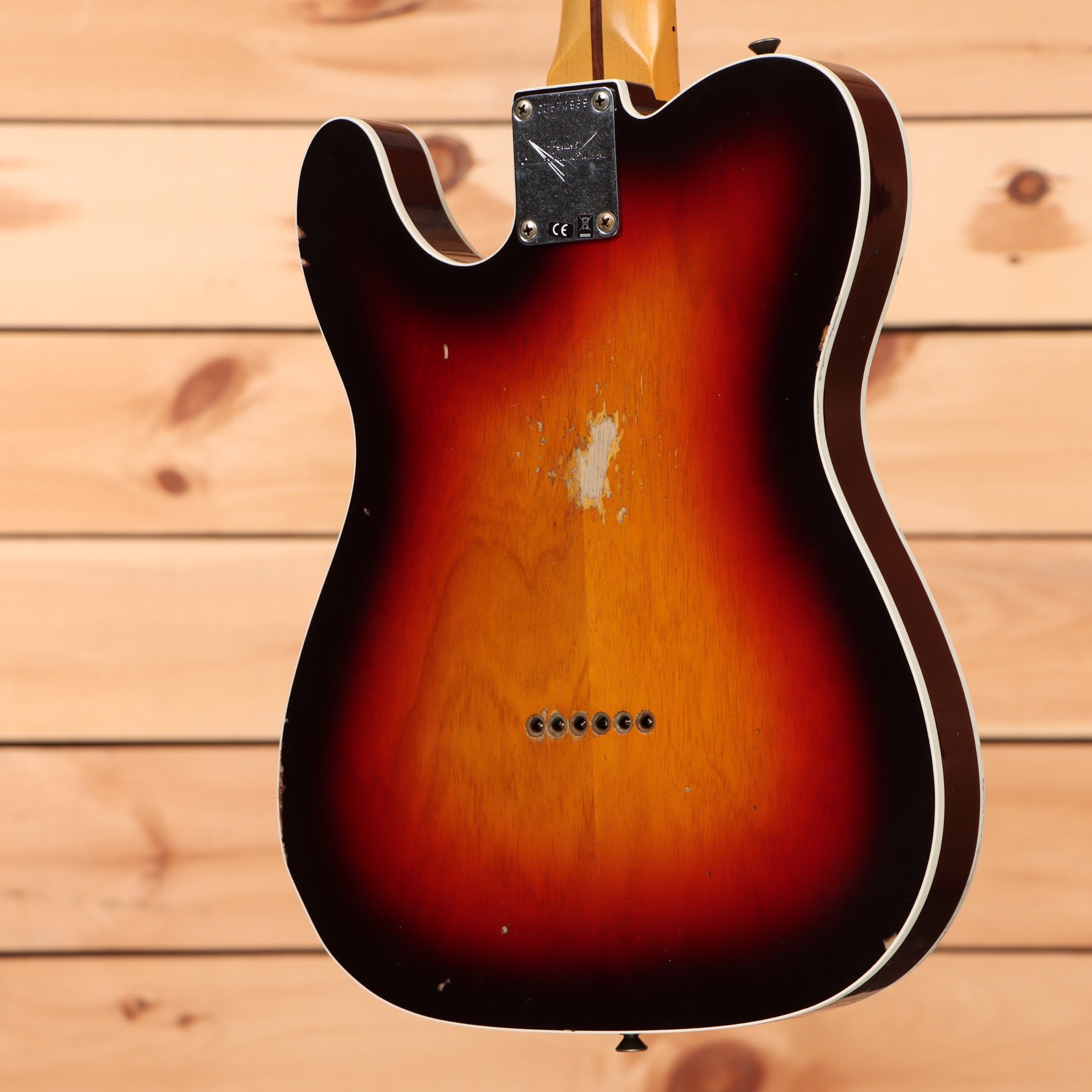 Fender Custom Shop 1959 Custom Telecaster relic electric guitar wide fade chocolate 3-tone sunburst with single-coil pickups