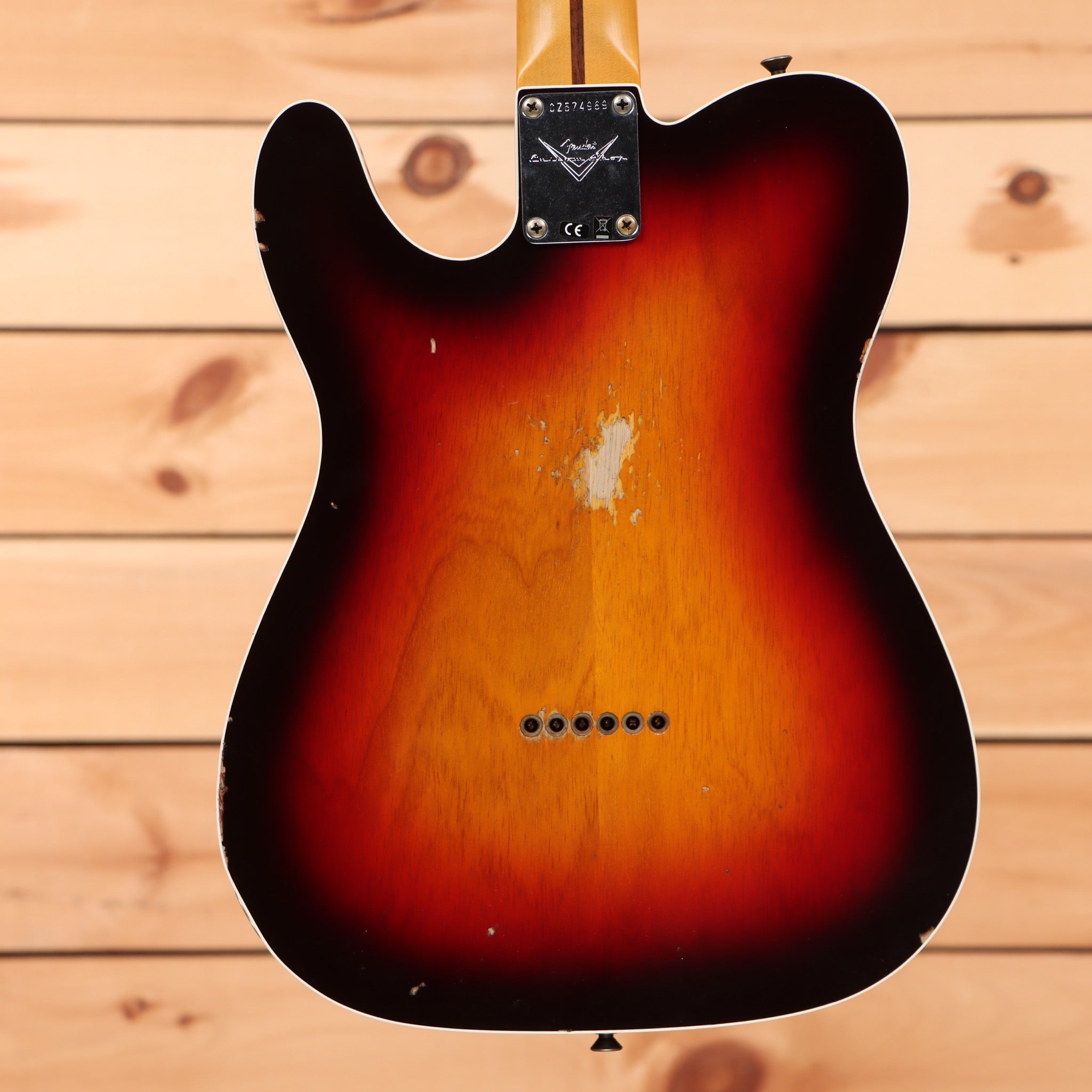 Fender Custom Shop 1959 Custom Telecaster relic electric guitar wide fade chocolate 3-tone sunburst with single-coil pickups