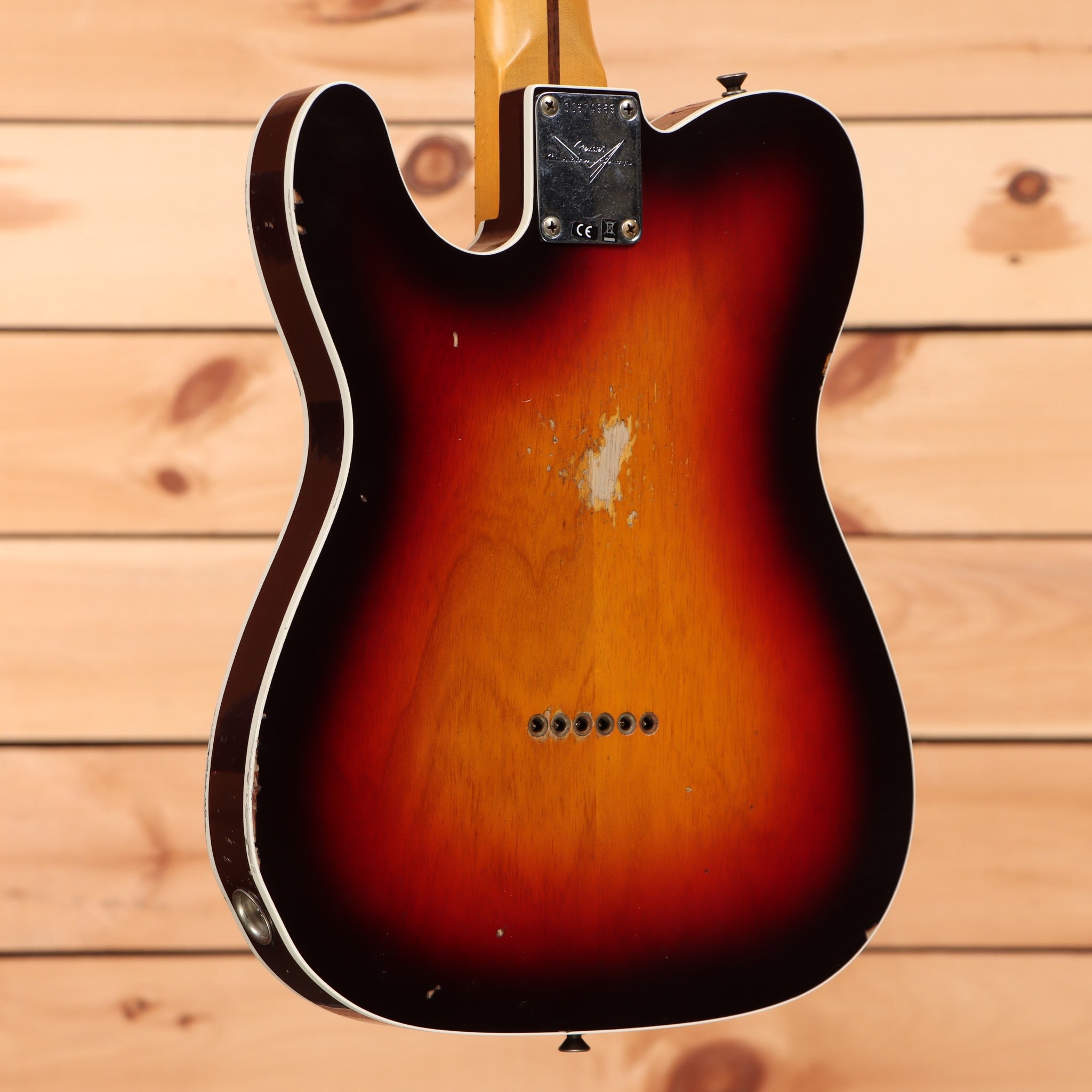 Fender Custom Shop 1959 Custom Telecaster relic electric guitar wide fade chocolate 3-tone sunburst with single-coil pickups