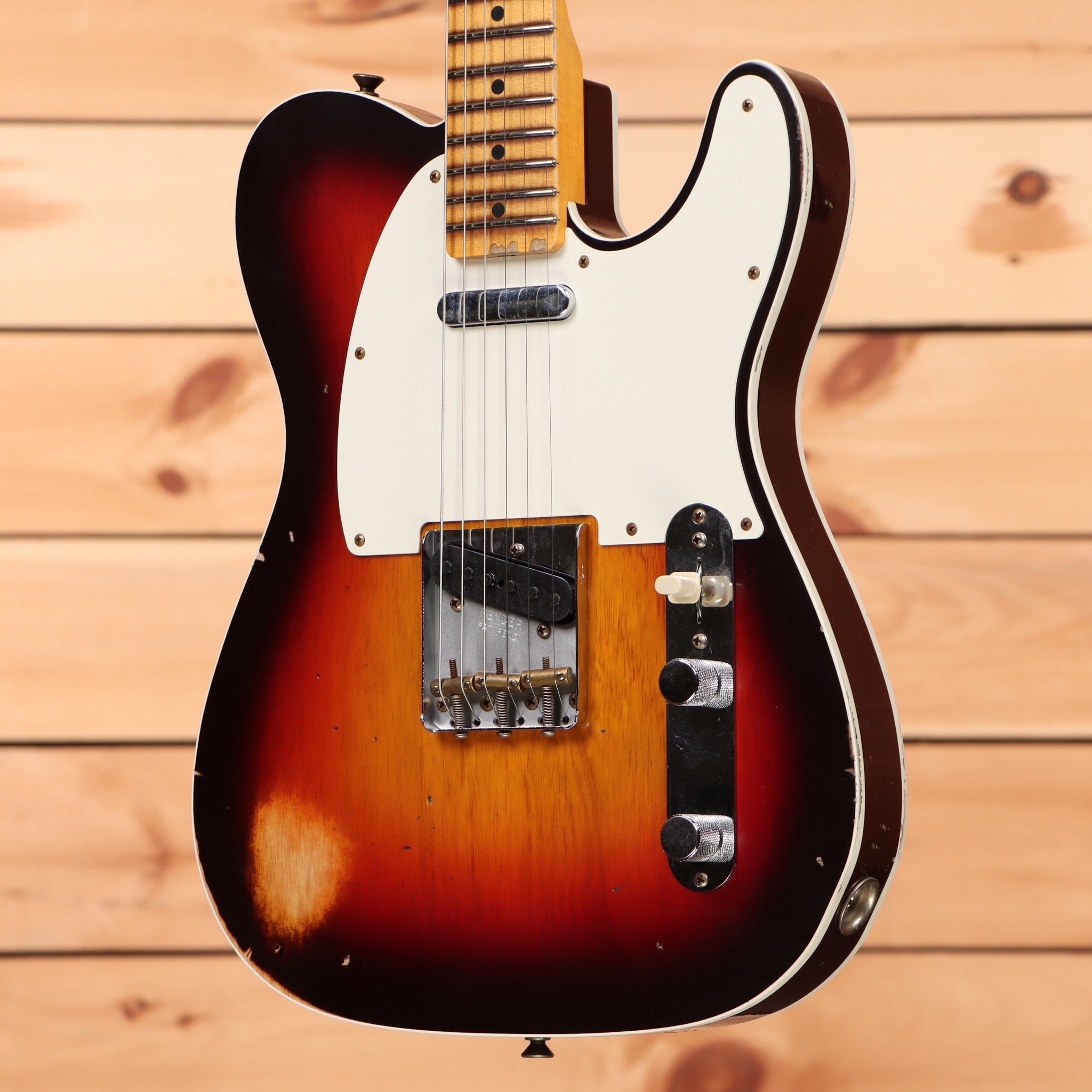 Fender Custom Shop 1959 Custom Telecaster Relic electric guitar wide fade chocolate 3-tone sunburst with maple neck
