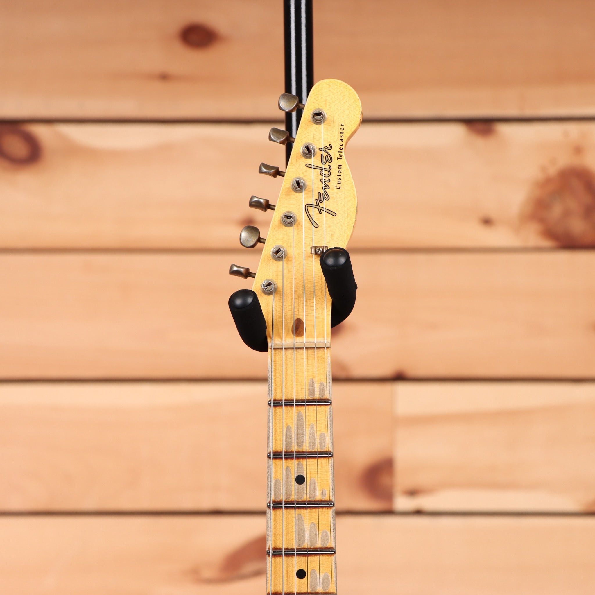 Fender Custom Shop 1959 Custom Telecaster relic electric guitar wide fade chocolate 3-tone sunburst maple neck