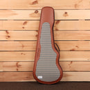 Powers Electric A-Type Cadzzilla Purple guitar case with houndstooth interior lining