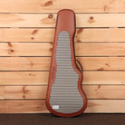 Powers Electric A-Type Cadzzilla Purple guitar case with houndstooth interior lining