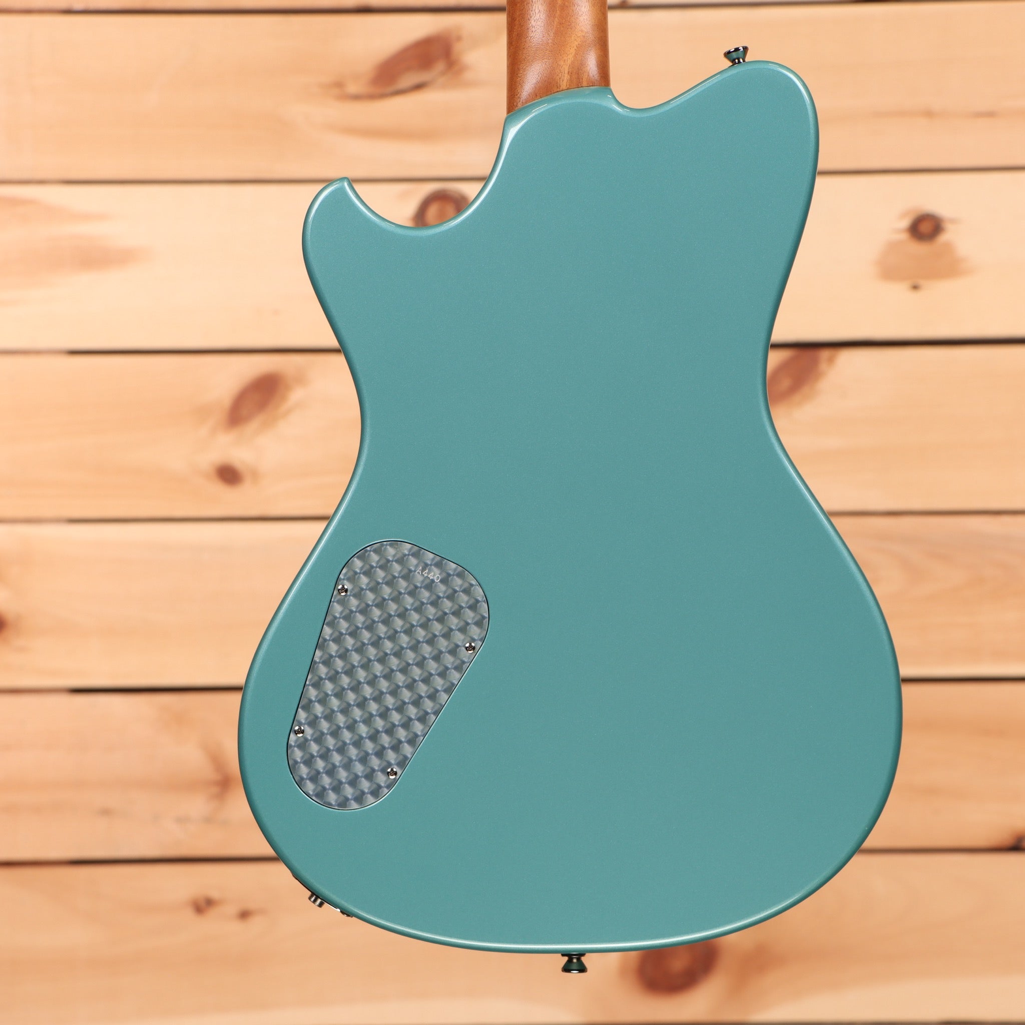 Powers A-Type HT electric guitar Artesian Turquoise with carbon fiber pickguard