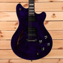 EVH SA126 Special semi-hollow electric guitar transparent purple with dual humbuckers