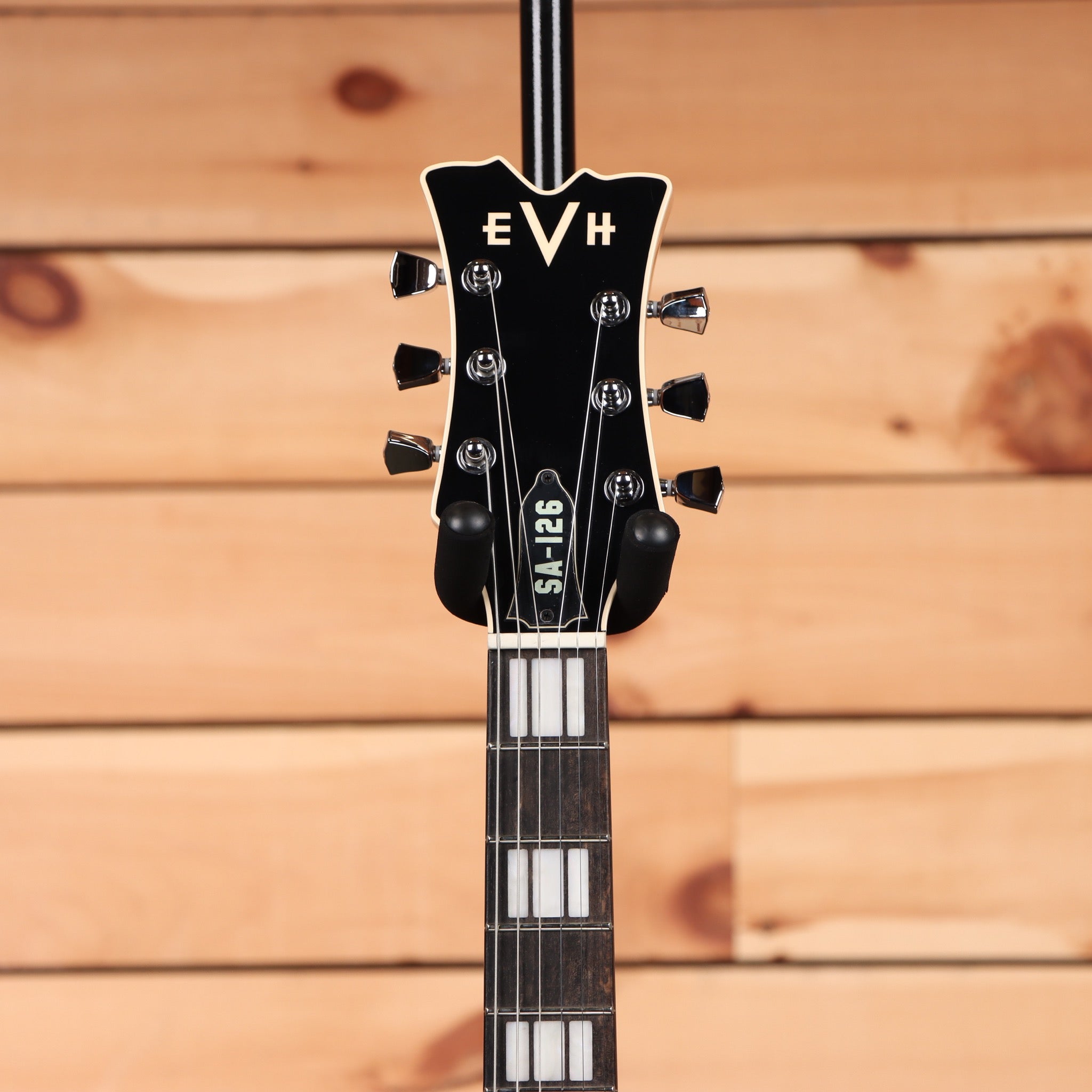 EVH SA126 Special electric guitar transparent purple with chrome hardware and maple fretboard