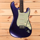 Fender Custom Shop 1963 Stratocaster Journeyman Relic electric guitar Purple Sparkle with single-coil pickups