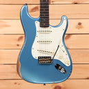 Fender Custom Shop Limited 1959 Stratocaster Relic electric guitar Lake Placid Blue with aged appearance and single-coil pickups
