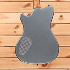 Powers Electric A-Type Hardtail electric guitar Liquid Metal Chrome Blue with perforated pickguard