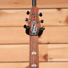 Powers Electric A-Type Hardtail electric guitar Liquid Metal Chrome Blue with black hardware and rosewood fretboard