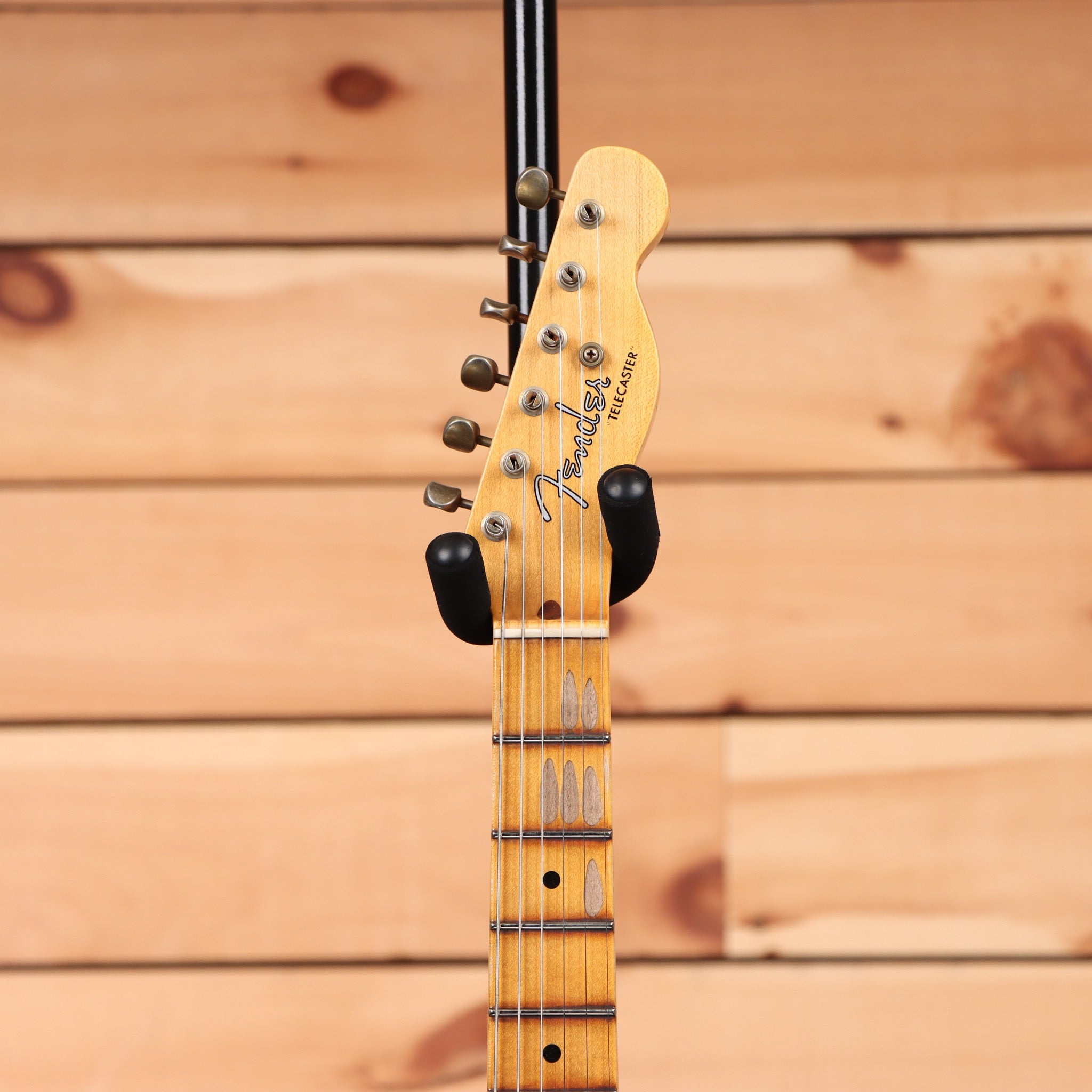 Fender Custom Shop 1955 Telecaster Journeyman Relic electric guitar Faded Aged Magenta Sparkle with maple neck