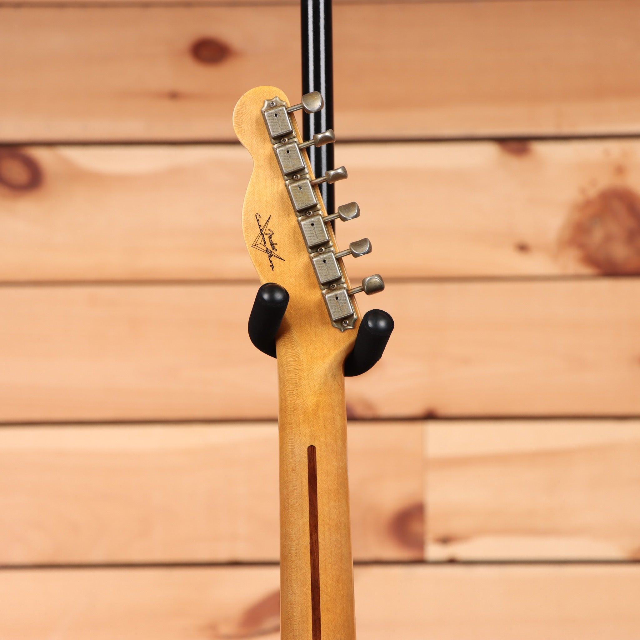 Fender Custom Shop 1955 Telecaster Journeyman Relic electric guitar Faded Aged Magenta Sparkle with vintage tuners