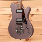 Powers Electric A-Type Frozen Berry Metallic electric guitar with dual humbucker pickups and tremolo bridge