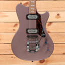 Powers Electric A-Type Frozen Berry Metallic electric guitar with dual humbucker pickups and tremolo bridge