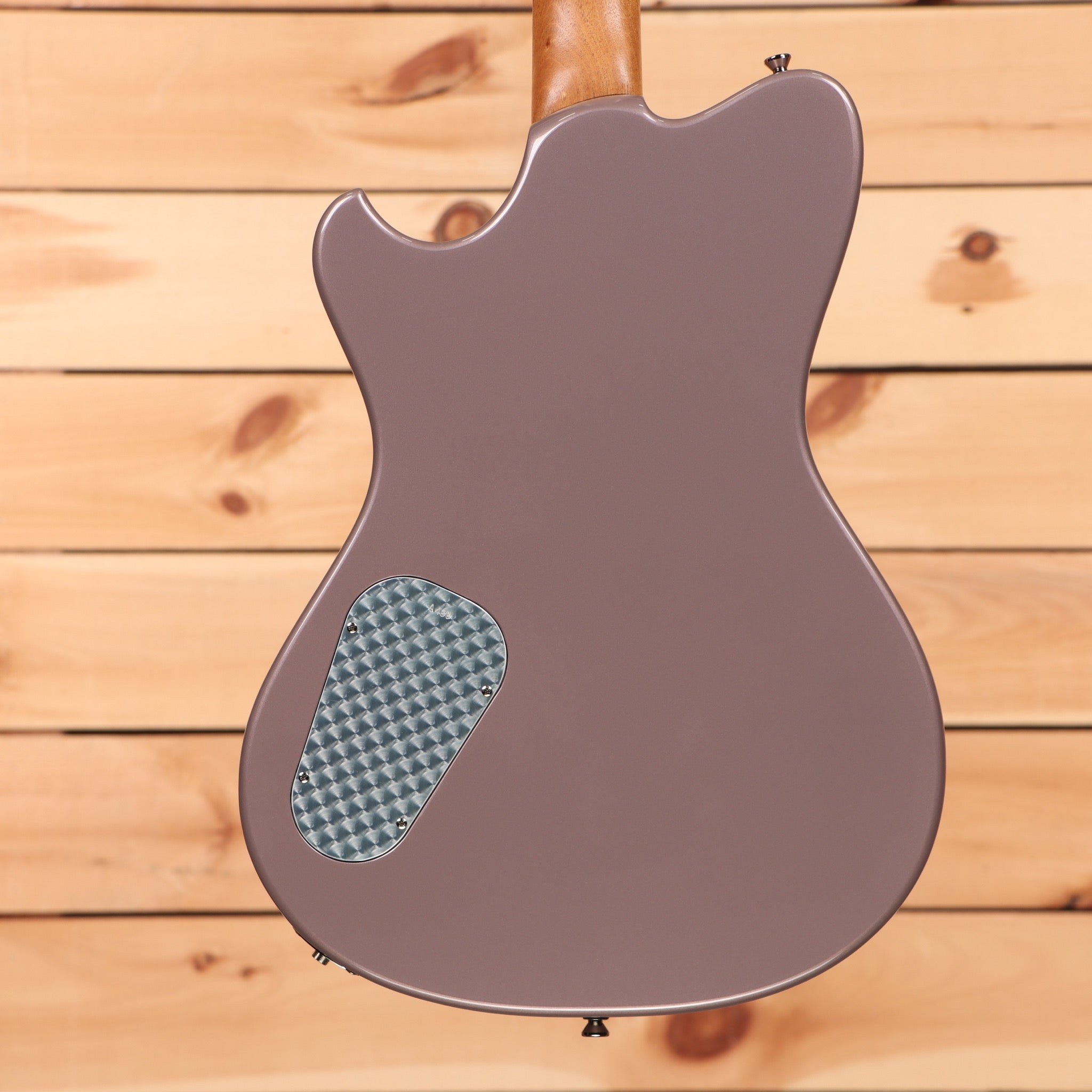Powers Electric A-Type Frozen Berry Metallic semi-hollow electric guitar with diamond mesh pickguard