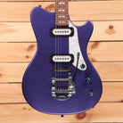 Powers Electric A-Type Viola Purple Metallic electric guitar with dual single-coil pickups and vibrato bridge