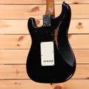 Fender Custom Shop Limited 1960 Roasted Alder Stratocaster heavy relic aged black electric guitar with white pickguard