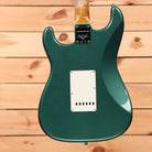 Fender Custom Shop Limited 1963 Stratocaster Journeyman Relic electric guitar Aged Sherwood Green Metallic with white pickguard