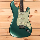 Fender Custom Shop Limited 1963 Stratocaster Journeyman Relic electric guitar Aged Sherwood Green Metallic with single-coil pickups