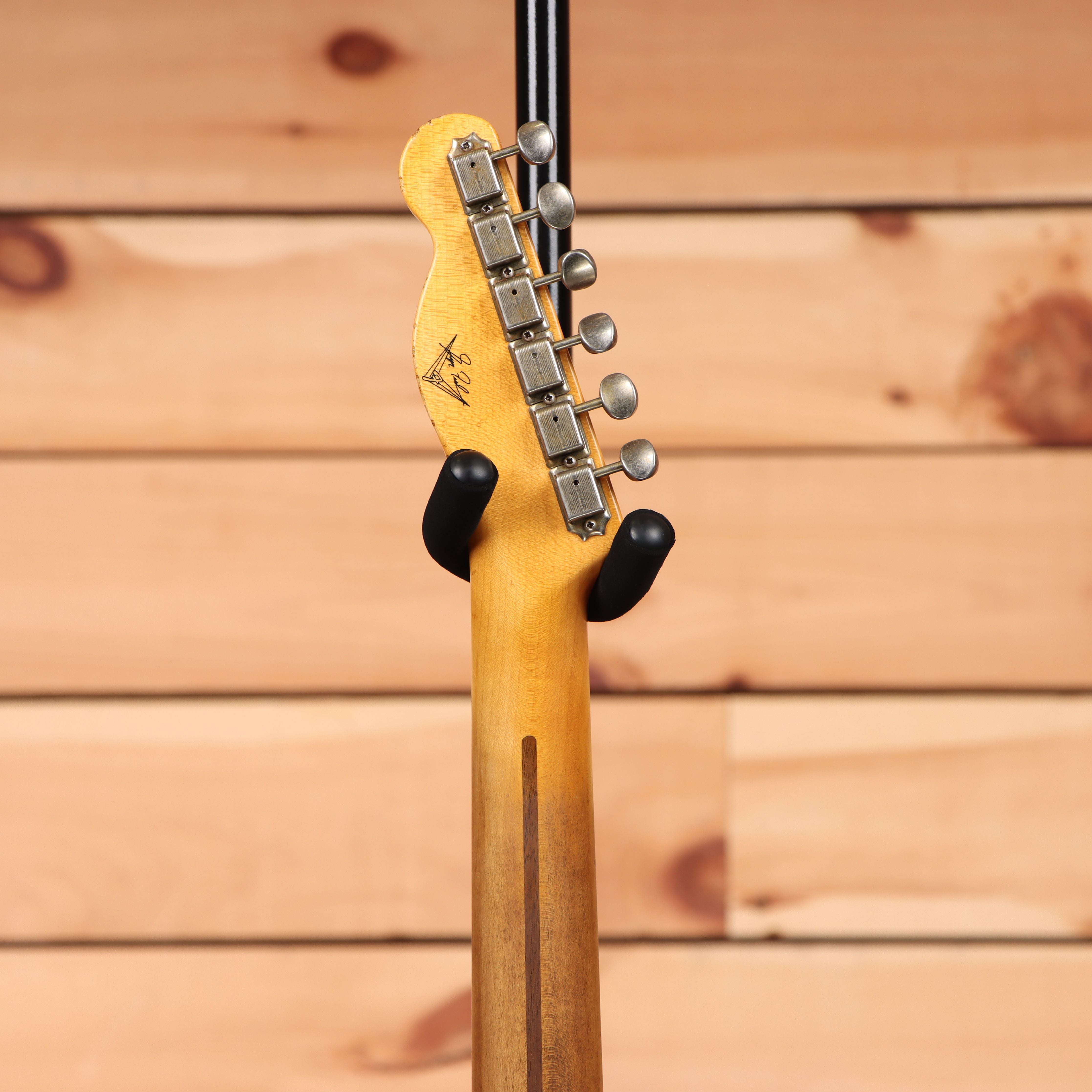 Fender Custom Shop Masterbuilt 1958 Telecaster Relic electric guitar Ice Blue Metallic with vintage tuning machines
