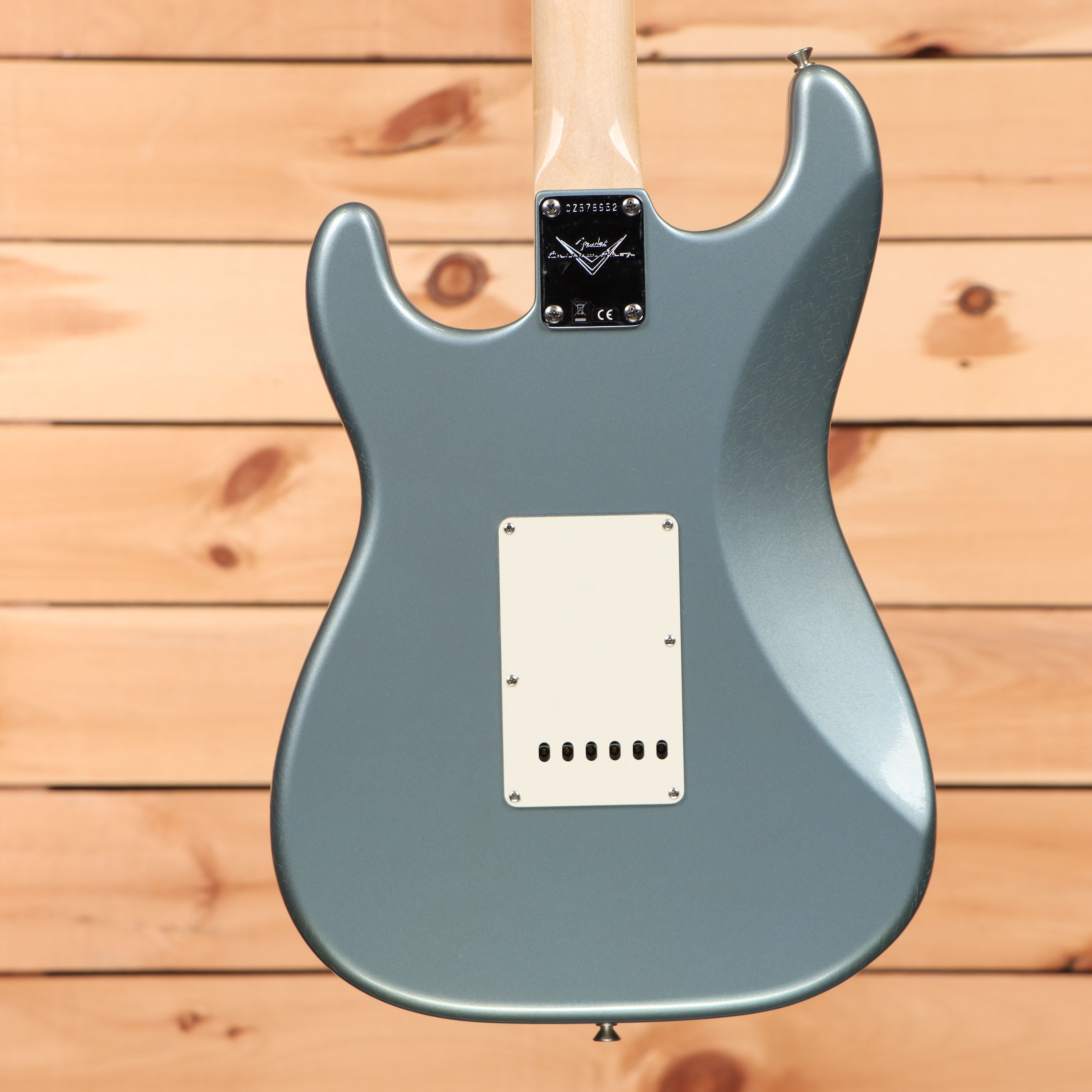 Fender Custom Shop 1968 Stratocaster electric guitar Lush Closet Classic Aged Ice Blue Metallic with single-coil pickups