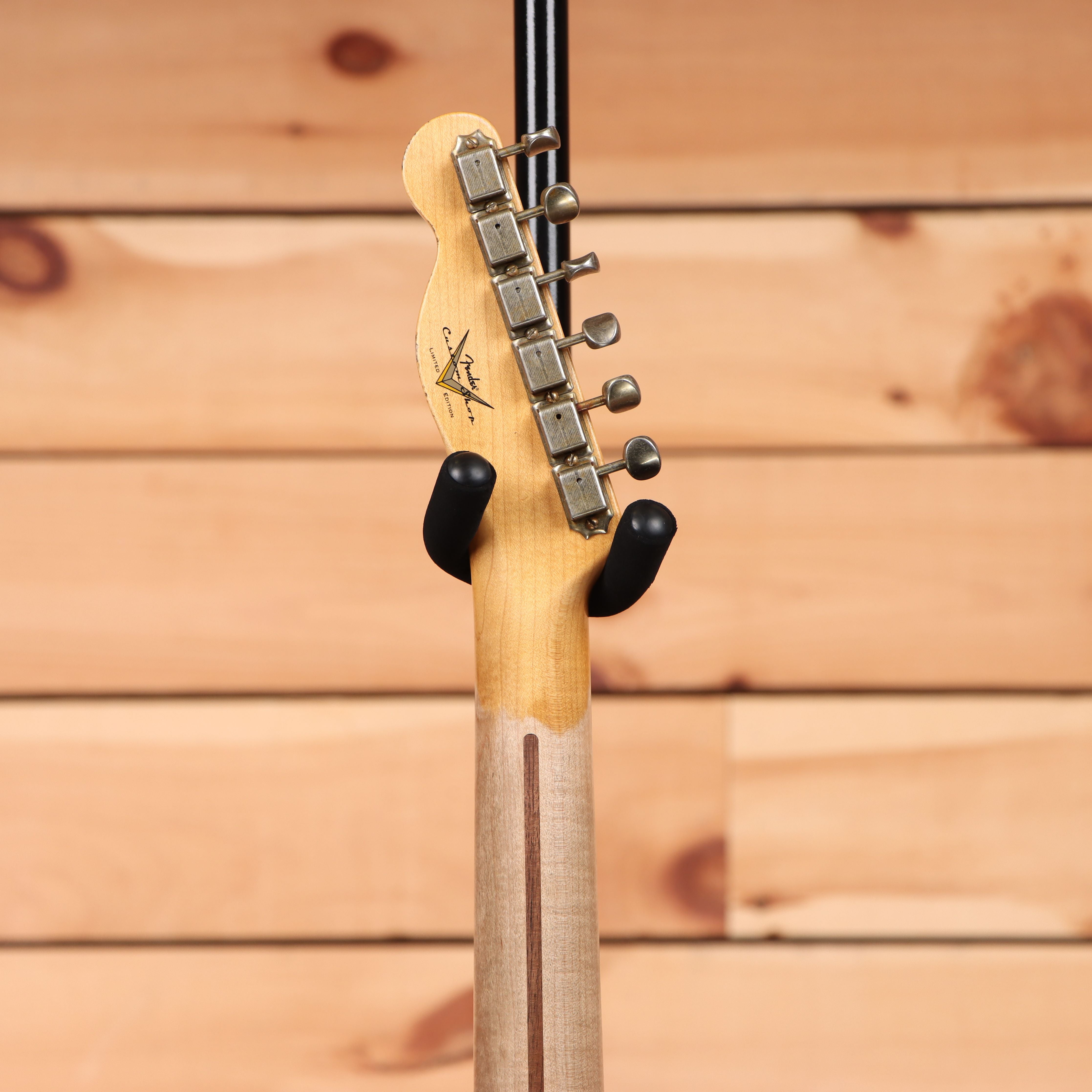 Fender Custom Shop Limited Reverse 1950s Telecaster relic electric guitar aged black with maple neck