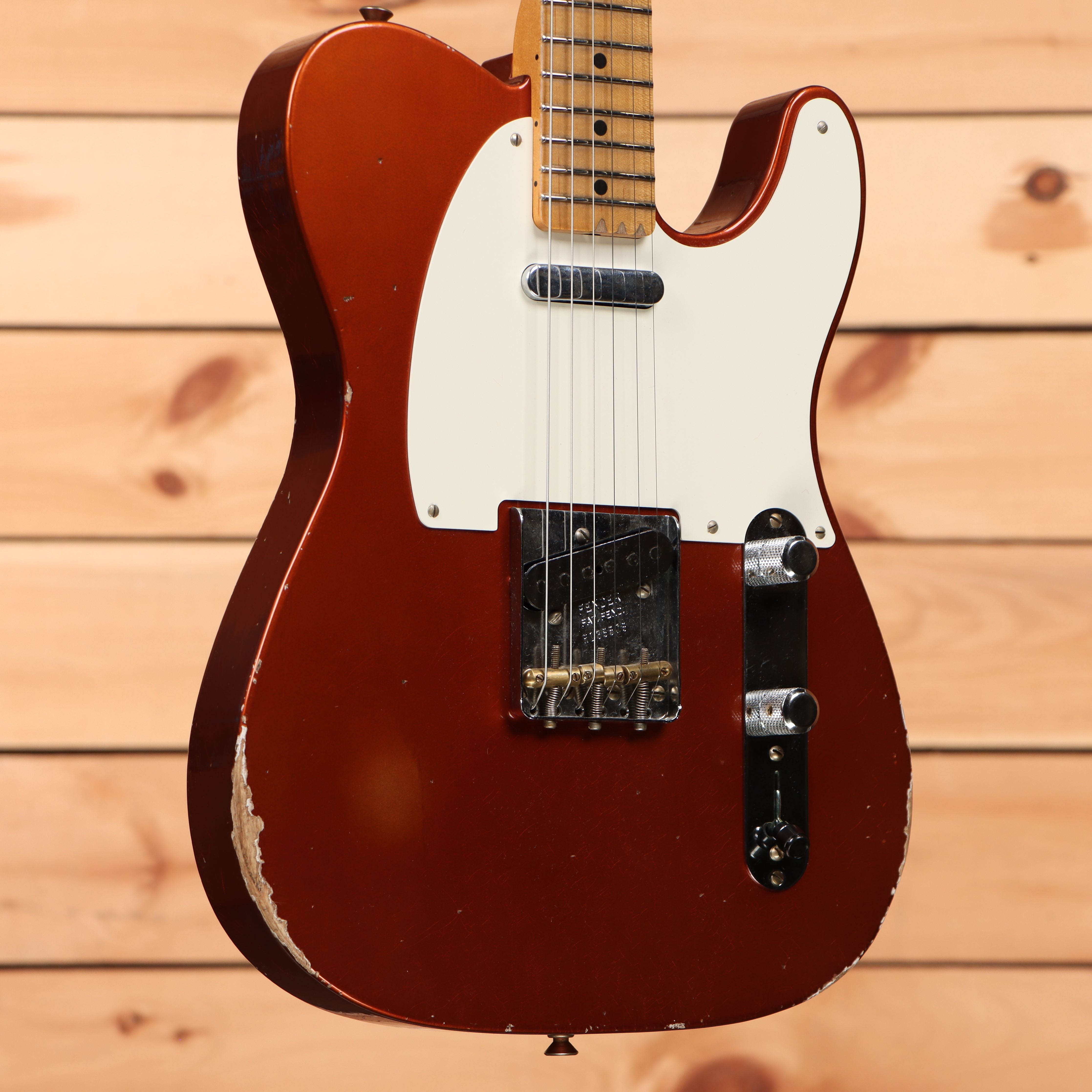 Fender Custom Shop Limited Reverse 1950s Telecaster electric guitar burnt copper relic finish with single-coil pickups