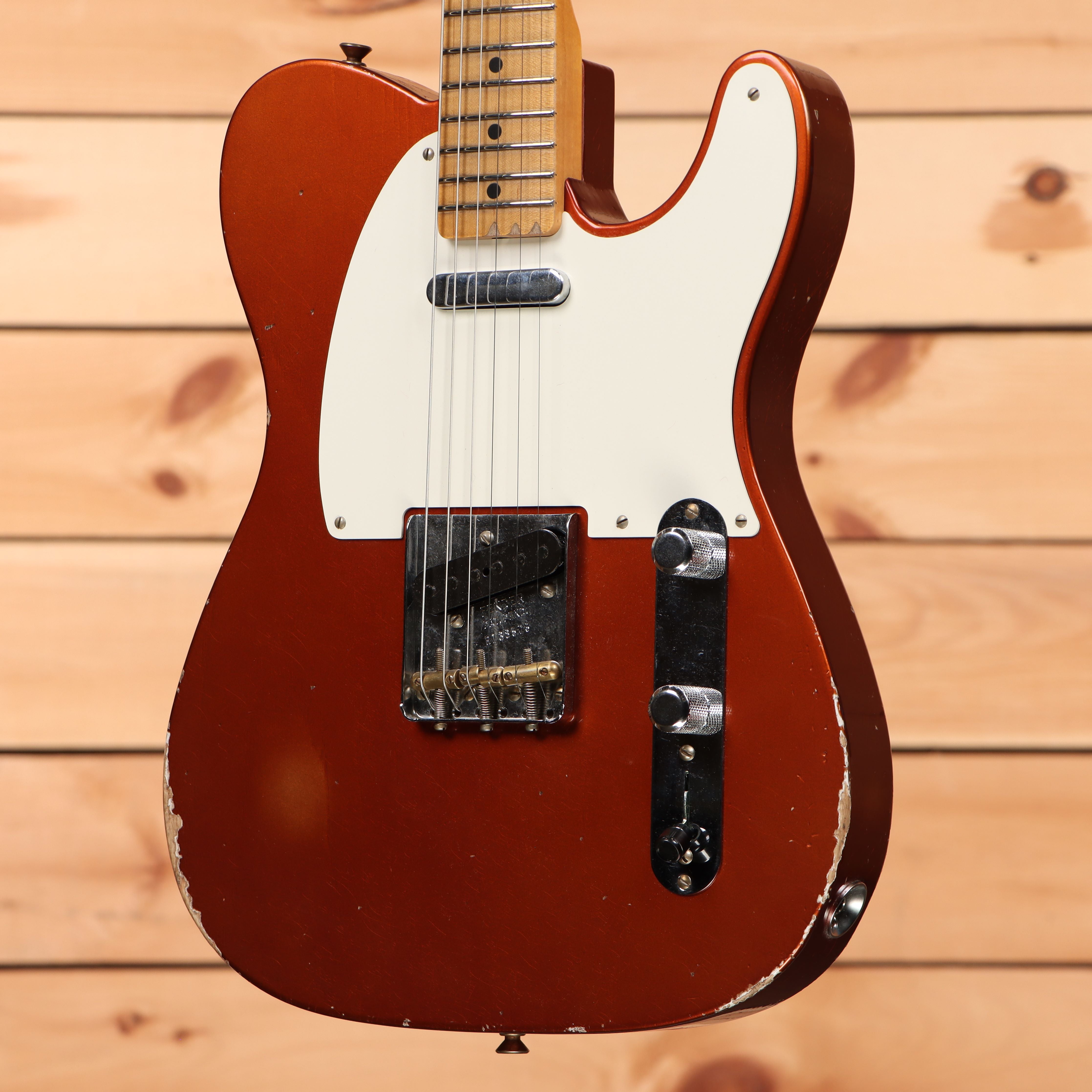 Fender Custom Shop Limited Reverse 1950s Telecaster relic electric guitar burnt copper with single-coil pickups