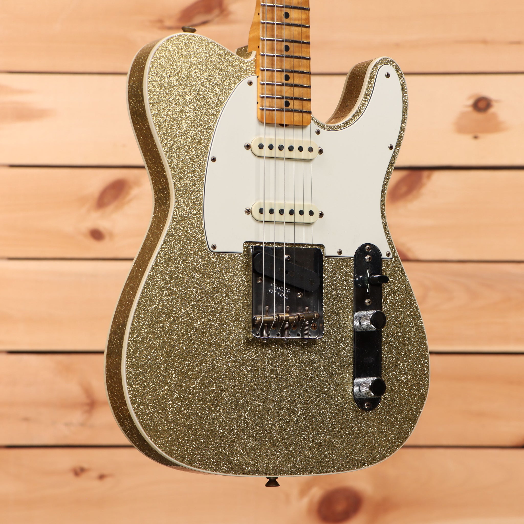 ギター Gold Top Telecaster Project Guitar Body Fender Double TV Jones Relic Telecaster Electric Guitar Gold