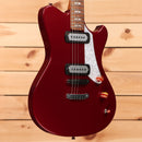 Powers Electric A-Type Hardtail Cherry Bomb electric guitar with dual humbucker pickups and white pickguard