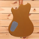 Powers A-Type Golden Yellow Metallic electric guitar with textured pickguard and single-coil pickup configuration