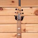 Powers Electric A-Type Golden Yellow Metallic electric bass guitar with black hardware and maple neck