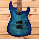 Charvel USA Custom Shop San Dimas HS CT electric guitar Chlorine Burst with Duncan humbucker pickups