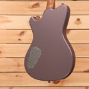 Powers A-Type Frozen Berry Metallic electric guitar with mesh soundhole cover and contoured body