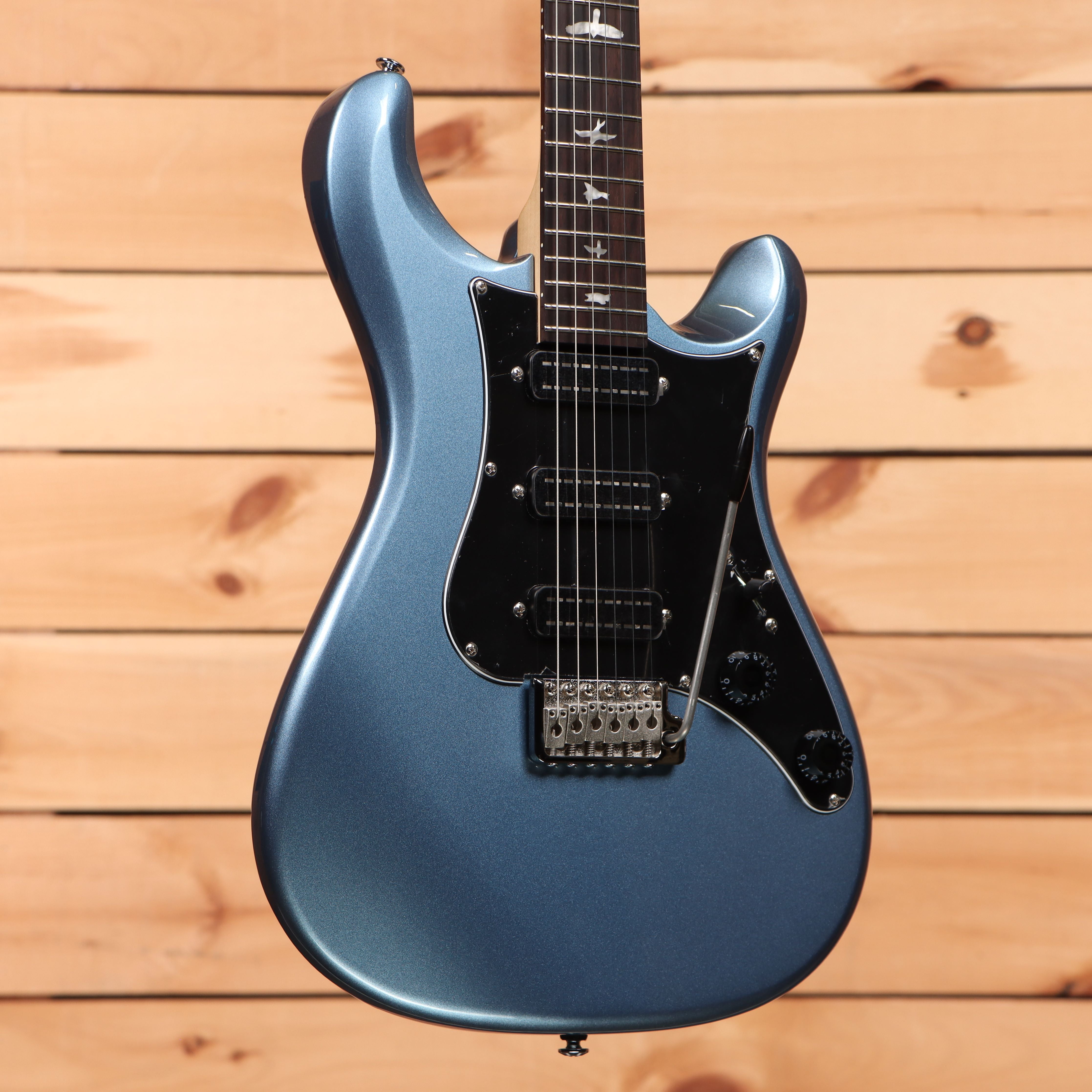 Paul Reed Smith SE NF3 electric guitar Ice Blue Metallic with rosewood fretboard and black pickguard