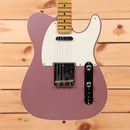 Fender Custom Shop Limited Reverse 1950s Telecaster electric guitar Faded Aged Burgundy Mist Metallic with single-coil pickup