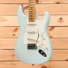 Fender Custom Shop Limited 1956 Stratocaster Journeyman Relic electric guitar Super Faded Aged Sonic Blue with single-coil pickups