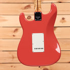 Fender Custom Shop Limited 1959 DualMag Stratocaster electric guitar Tahitian Coral with white pickguard and maple neck