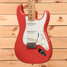 Fender Custom Shop Limited 1959 Dualmag Stratocaster electric guitar Aged Tahitian Coral with white pickguard and maple neck