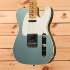 Fender Custom Shop Limited Reverse 1950s Telecaster electric guitar Faded Aged Teal Green Metallic with maple neck and single-coil pickups