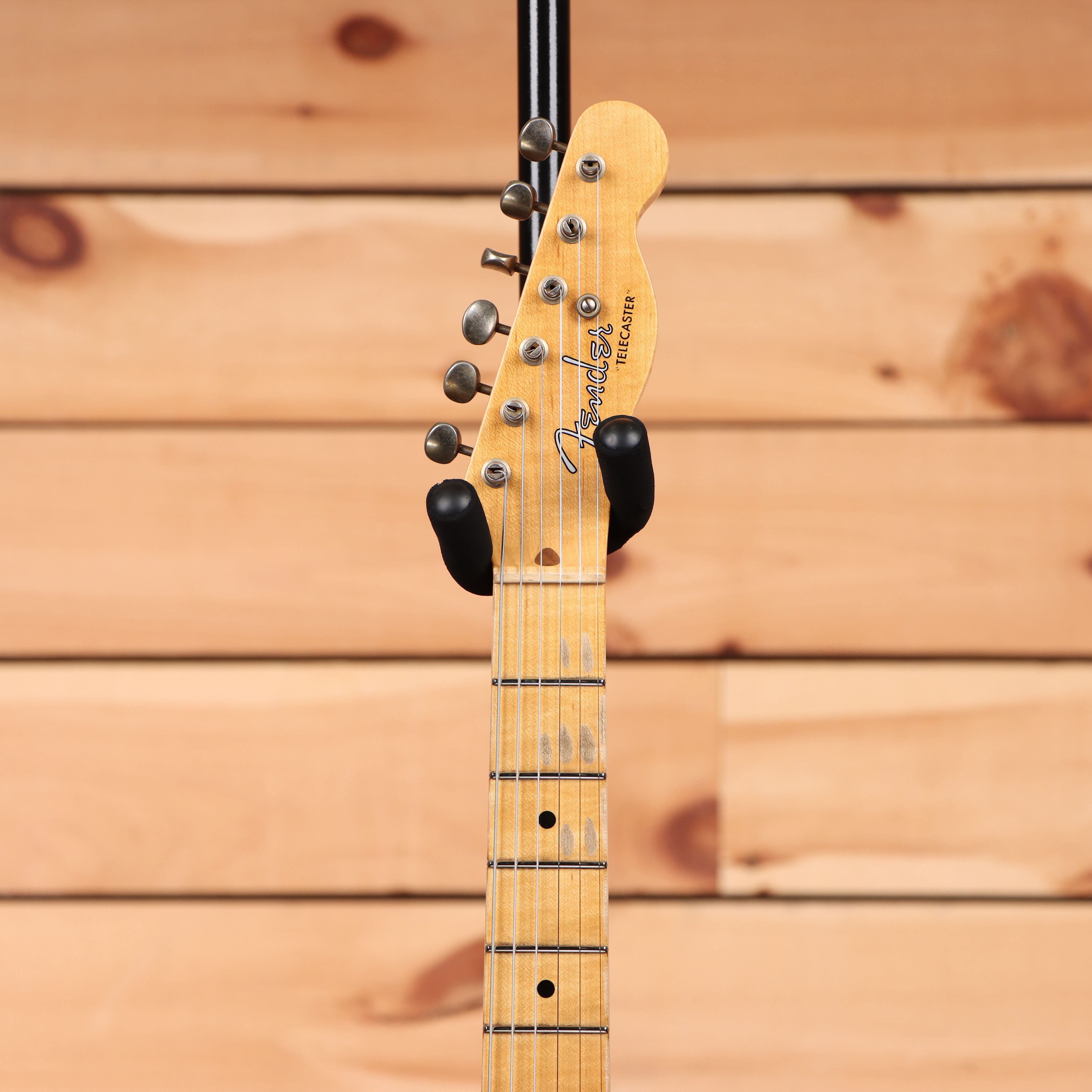 Fender Custom Shop Limited Reverse 1950s Telecaster Custom Relic electric guitar Faded Aged Teal Green Metallic with maple neck