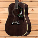 Gibson Dove Original acoustic guitar Trans Ebony with inlaid bird pickguard design