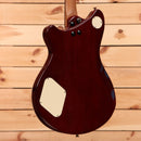 EVH SA126 Special semi-hollow electric guitar Tobacco Burst with cream pickguards and f-holes