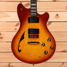 EVH SA126 Special semi-hollow electric guitar Tobacco Burst with dual humbuckers and f-hole cutaway